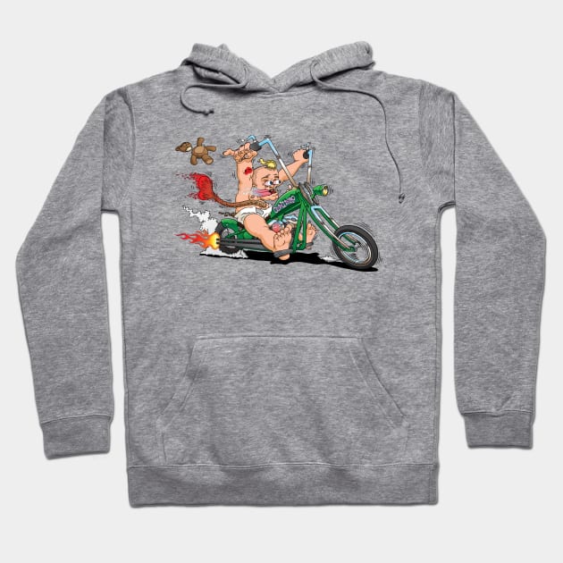 Low Brow Born to Ride Hoodie by FunkeeMunkee